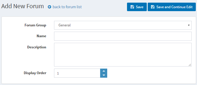 Adding new forum