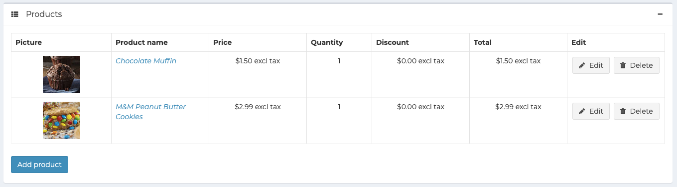 Order Products